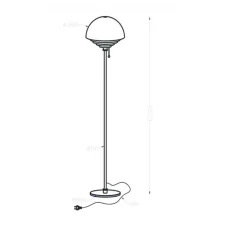 Lampadaire*Herstal Lampadaire, Motown, , Ø36cm, H150cm - blanc