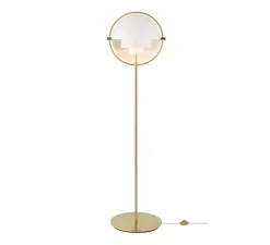 Lampadaire*Gubi Lampadaire, Multi-Lite, , Ø38,9cm, H148cm - laiton et blanc semi matt