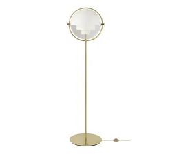 Lampadaire*Gubi Lampadaire, Multi-Lite, , Ø38,9cm, H148cm - laiton et blanc semi matt