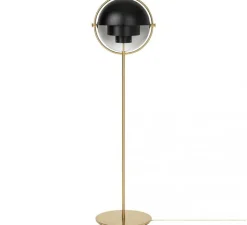 Lampadaire*Gubi Lampadaire, Multi-Lite, noir, laiton, Ø36cm, H148cm - noir et or