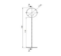 Lampadaire*Gubi Lampadaire, Multi-Lite, noir, laiton, Ø36cm, H148cm - noir et or