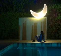 Lampadaire, My Moon, blanc, IP44, L44cm, H122cm - Seletti