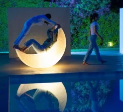 Lampadaire, My Moon, blanc, IP44, L44cm, H122cm - Seletti