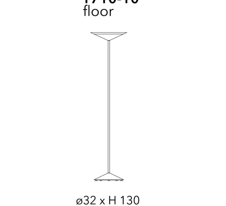 Lampadaire*Penta Lampadaire, Narciso, , LED, dim, 3000K, 1500 lm, Ø32cm, H130cm - gris