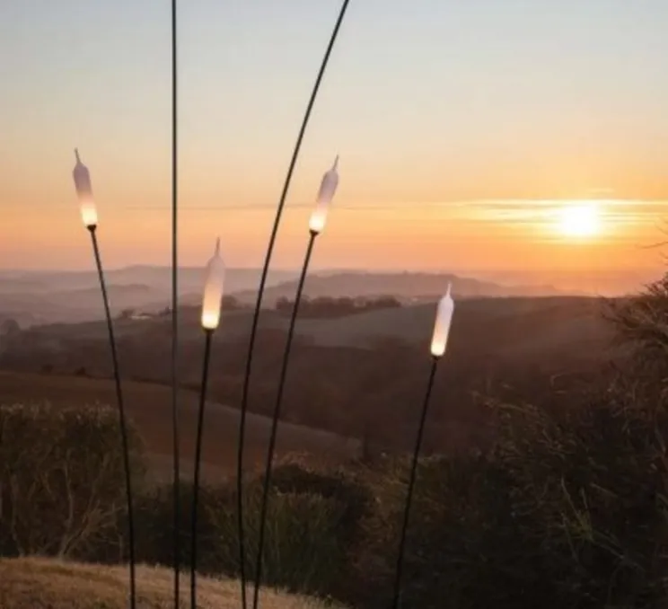 Lampadaire, Nilo, extérieur, blanc et noir, IP65, LED, 2700K, 410 lm, L11,5cm, H220cm - Karman