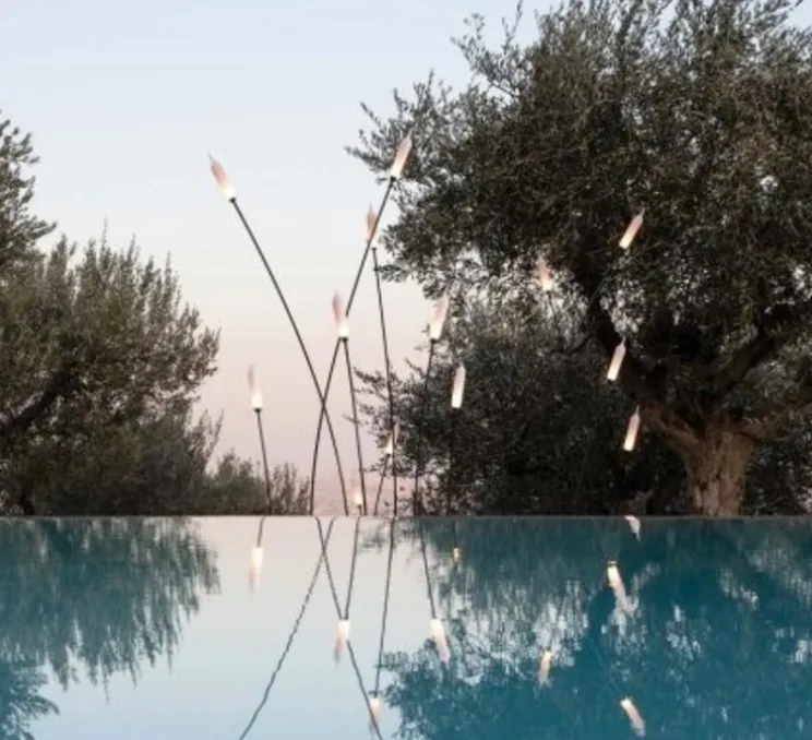 Lampadaire, Nilo, extérieur, blanc et noir, IP65, LED, 2700K, 410 lm, L11,5cm, H220cm - Karman