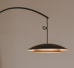 Lampadaire, Noway Big, noir, or, LED, dim, 3000K, 813 lm, L240cm, H320cm - LEDS C4