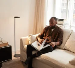 Lampadaire, Oblique, anthracite mat, LED, dim, 2700K, 750 lm, Ø20cm, H107,4cm - Flos