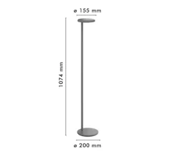 Lampadaire, Oblique, anthracite mat, LED, dim, 2700K, 750 lm, Ø20cm, H107,4cm - Flos