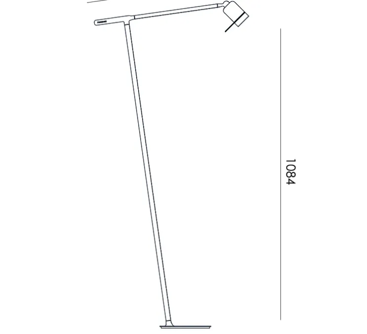 Lampadaire, One + Floor, blanc, LED, 2700K, 245 lm, L46cm, H108,4cm - Tonone