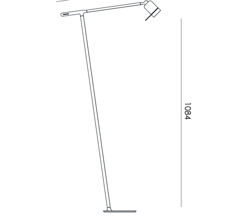 Lampadaire*Tonone Lampadaire, One + Floor, , LED, 2700K, 245 lm, L46cm, H108,4cm - gris
