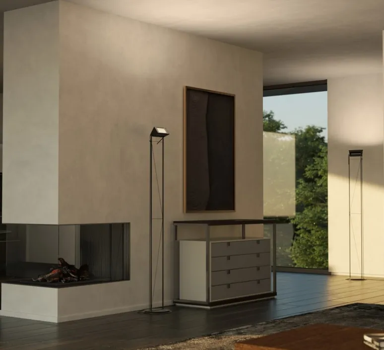 Lampadaire*Lumina Lampadaire, Opus, , L30cm, H187cm - Black Soft Touch