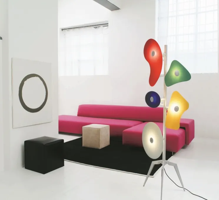 Lampadaire, Orbital, multicolore, Ø53cm, H170cm - Foscarini