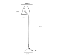 Lampadaire*Anglepoise Lampadaire, Original 1227 mini, , Ø15cm, H153cm - lin