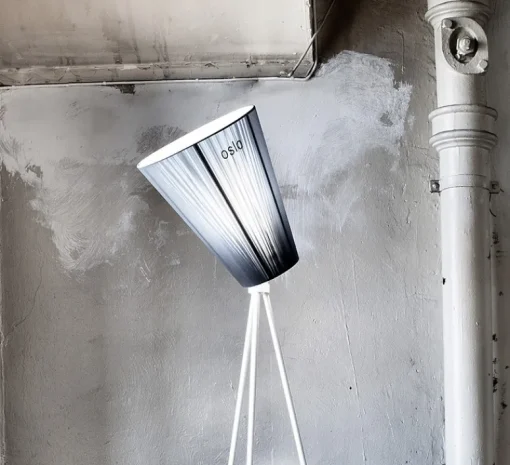 Lampadaire*Northern Lampadaire, Oslo Wood, , H165cm - bleu, blanc
