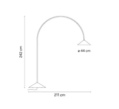 Lampadaire*Vibia Lampadaire, Out, 4275, , IP65, LED, dim, Dali, 2700K, 1362 lm, L44cm, H242cm - beige D1