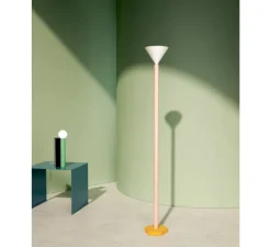 Lampadaire, Outlines, orange, rose, blanc, L19,9cm, H159cm - Atelier Areti