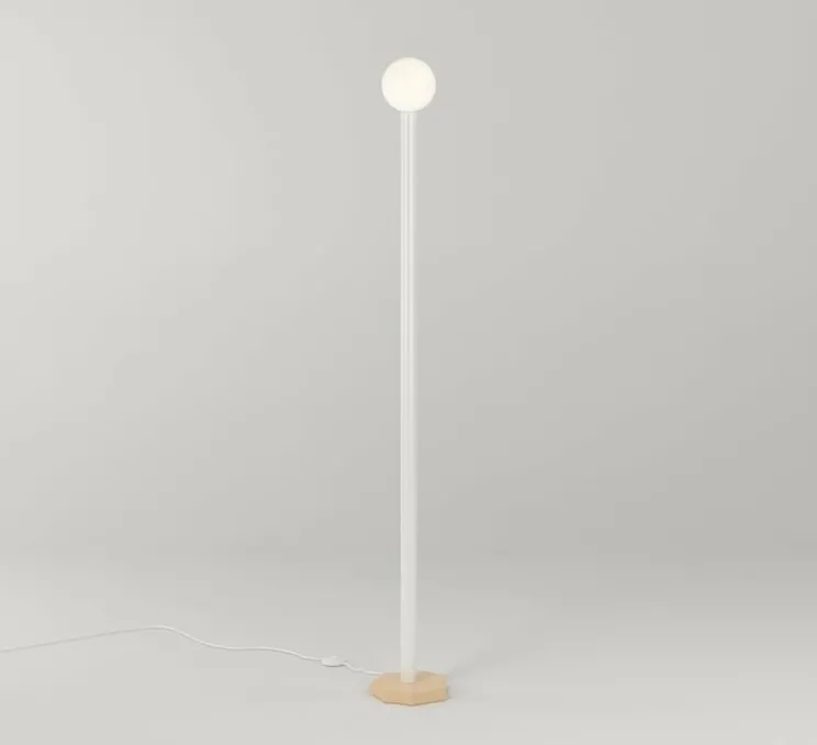 Lampadaire, Outlines, sable, blanc, L20,4cm, H156,7cm - Atelier Areti