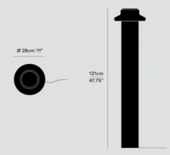 Lampadaire*A-N-D Lampadaire, Pace 28, vert d'eau, LED, dim, 1800-3000K, Ø28cm, H121cm - vert d'eau