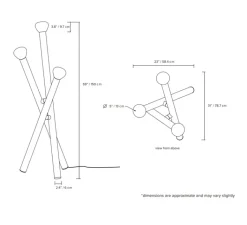 Lampadaire*Lambert&Fils Lampadaire, Parc 05, , L23cm, H150cm - beige