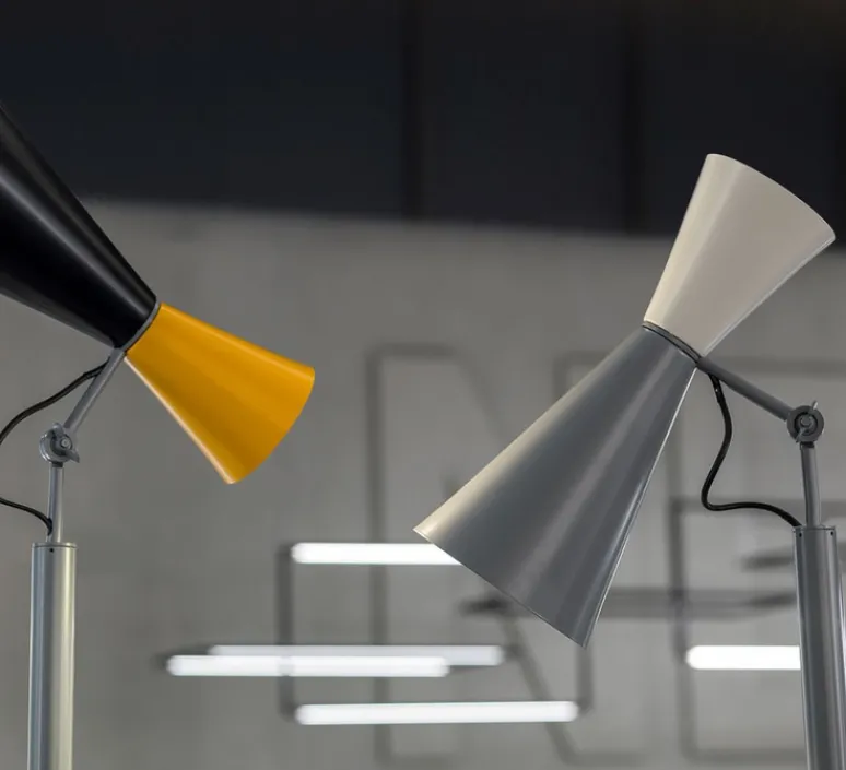 Lampadaire*Nemo Lighting Lampadaire, Parliament, , Ø26cm, H180cm - gris, blanc