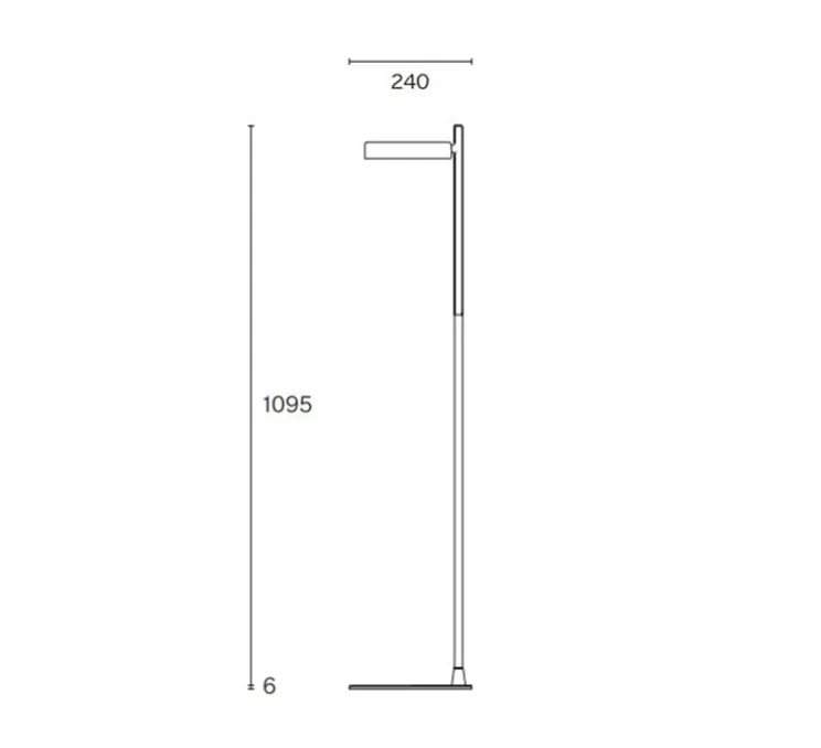 Lampadaire, Pastille F2, noir graphite, LED, 2700K, 690lm, Ø24cm, H109,5cm - Wastberg