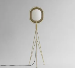 Lampadaire*101 Copenhagen Lampadaire, Pearl, , Ø35cm, H140cm - laiton