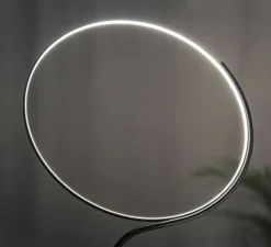 Lampadaire*KDLN Lampadaire, Poise, , LED, dim, 2700k, 3600 lm, Ø55cm, H196cm - noir et blanc