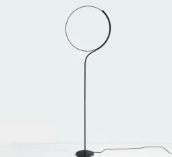 Lampadaire*KDLN Lampadaire, Poise, , LED, dim, 2700k, 3600 lm, Ø55cm, H196cm - noir et blanc