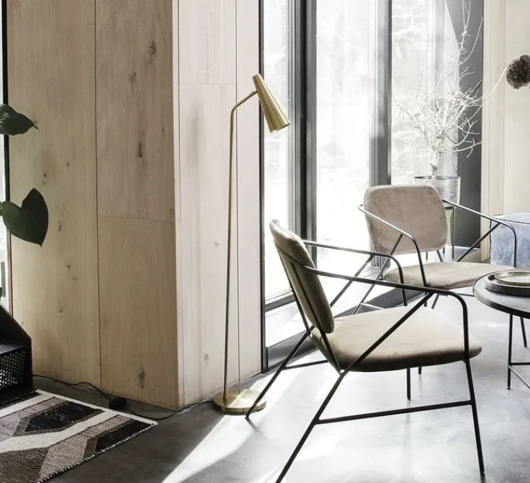 Lampadaire*House Doctor Lampadaire, Precise, , L21cm, H124cm - laiton