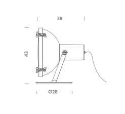 Lampadaire, Projecteur 365, bleu, L43cm, H43cm - Nemo Lighting