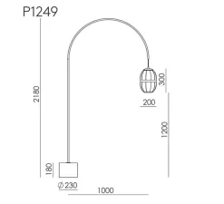 Lampadaire*Aromas del Campo Lampadaire, Pull, P1249, , L23cm, H218cm - vieil or