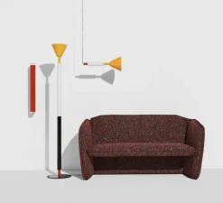 Lampadaire*Petite Friture Lampadaire, Pyl, , LED, dim, 2700K, 1150 lm, Ø33cm, H180cm - jaune, blanc, noir et rouge