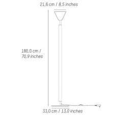 Lampadaire*Petite Friture Lampadaire, Pyl, , LED, dim, 2700K, 1150 lm, Ø33cm, H180cm - jaune, blanc, noir et rouge
