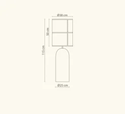 Lampadaire*Robin Lampadaire, Rania , , Ø38cm, H115cm - gris clair