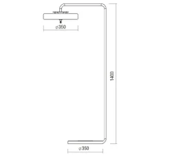 Lampadaire*Bert frank Lampadaire, Revolve, , LED, 2700K, Ø35cm, H140cm - blanc, or