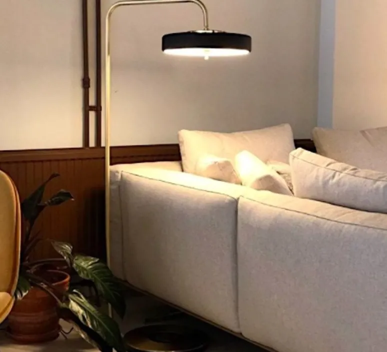 Lampadaire*Bert frank Lampadaire, Revolve, , LED, Ø35cm, H140cm - noir et or