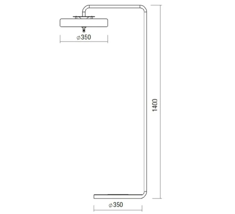 Lampadaire*Bert frank Lampadaire, Revolve, , LED, Ø35cm, H140cm - noir et or