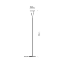 Lampadaire, Rìo F72, blanc, IP40, LED, dim, 2700-3000K, 2248 lm, Ø20cm, H182cm - Fabbian