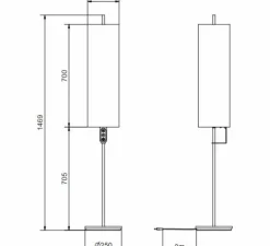 Lampadaire*Belid Lampadaire, RooMate, Bronze metallique, blanc, LED, dim, 2700-4100K, 1790 lm, Ø21,5cm, H146,8cm - Bronze metallique,blanc