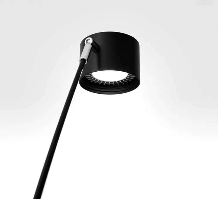 Lampadaire, Sampei 290, noir mat, LED, 2700K, 1808lm, L45cm, H265cm - Davide Groppi