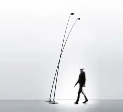 Lampadaire*Davide Groppi Lampadaire, Sampei 440, , LED, 3000K, 1915lm, dim, IP20, Ø230cm, H390cm - noir mat