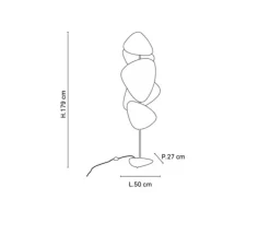 Lampadaire, Screen, Blanc, L50cm, H179cm - MARKET SET