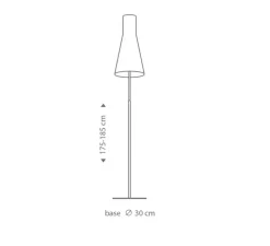 Lampadaire*Secto Design Lampadaire, Secto 4210, , LED, L30cm, H175cm - bois, blanc