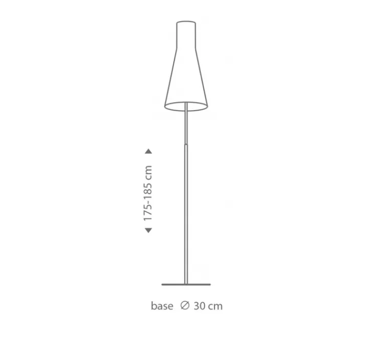 Lampadaire*Secto Design Lampadaire, Secto 4210, , LED, L30cm, H175cm - bois, blanc
