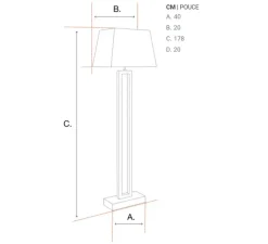 Lampadaire, Shadow, laiton, L40cm, H178cm - Eichholtz