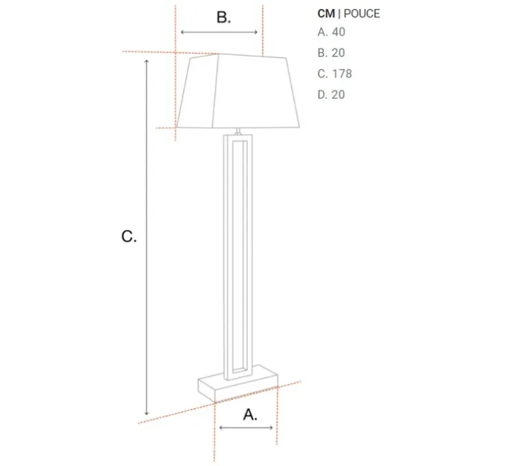 Lampadaire, Shadow, laiton, L40cm, H178cm - Eichholtz