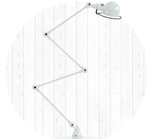 Lampadaire, Signal 4 bras, SI433, blanc, brillant, Ø24,5cm, H120cm - Jieldé
