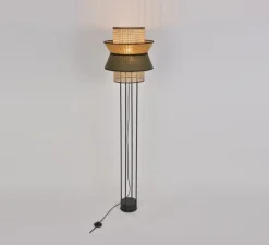 Lampadaire*Market Set Lampadaire, Singapour Double, , Ø40cm, H157cm - Kaki, curry