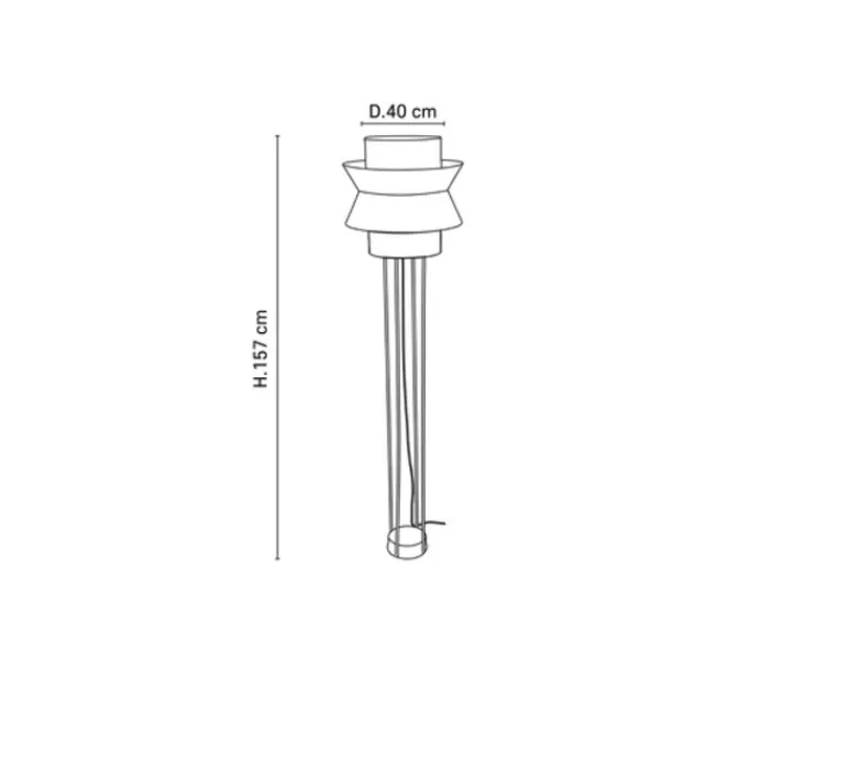 Lampadaire*Market Set Lampadaire, Singapour Double, , Ø40cm, H157cm - Kaki, curry